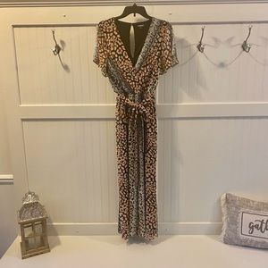 Express  jumpsuit, mixed animal prints